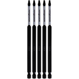 6" #2 Square Power Bits - 5 Pack