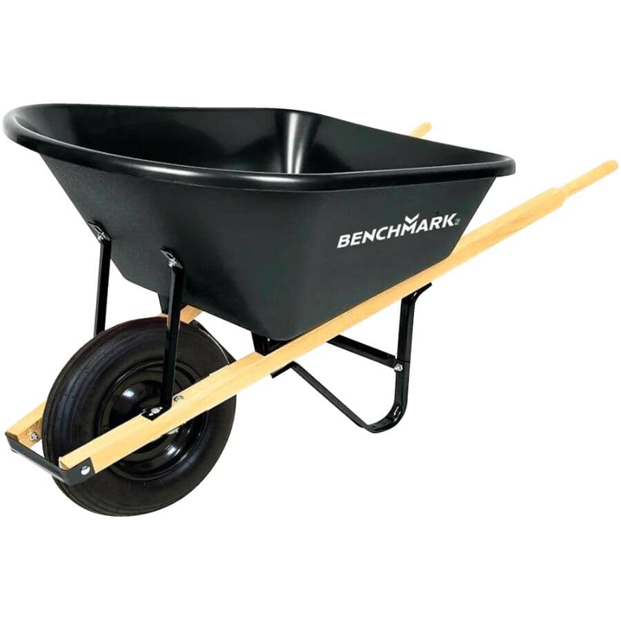 6 Cu. Ft Poly Tray Wheelbarrow