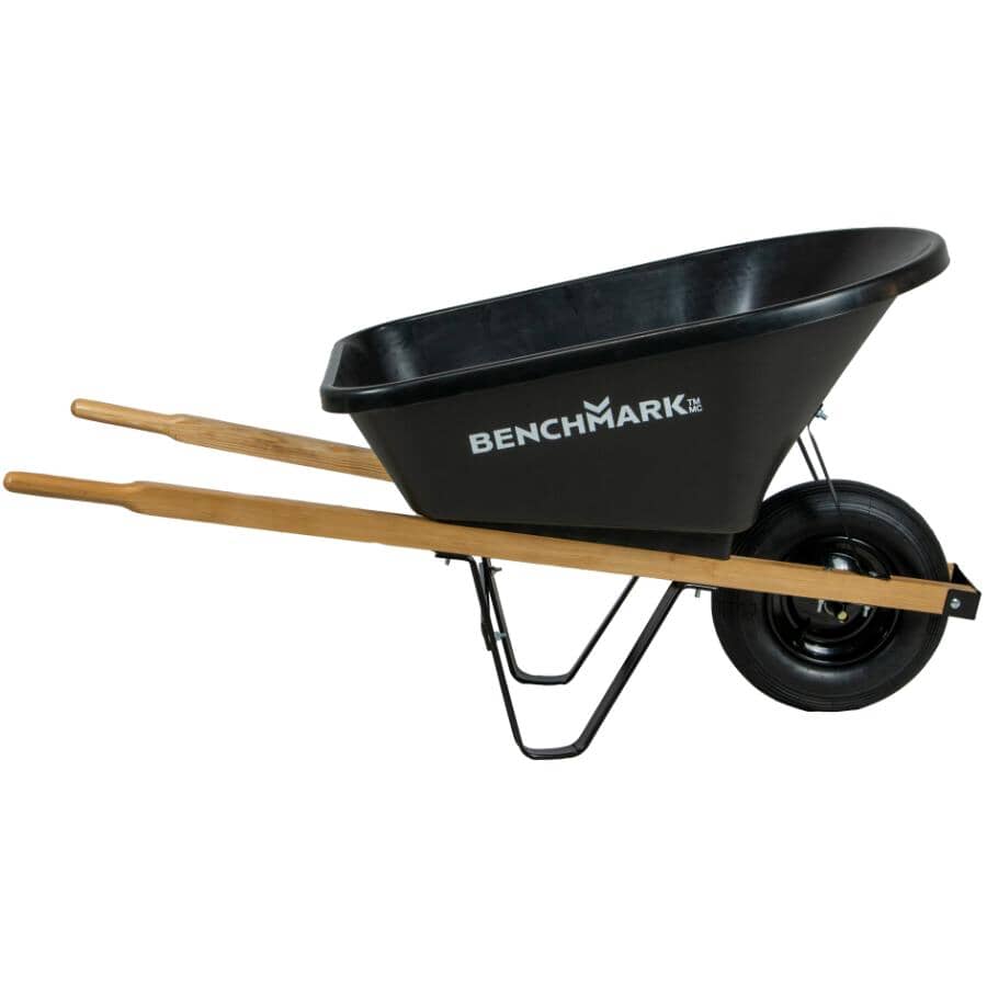 6 Cu. Ft Poly Tray Wheelbarrow