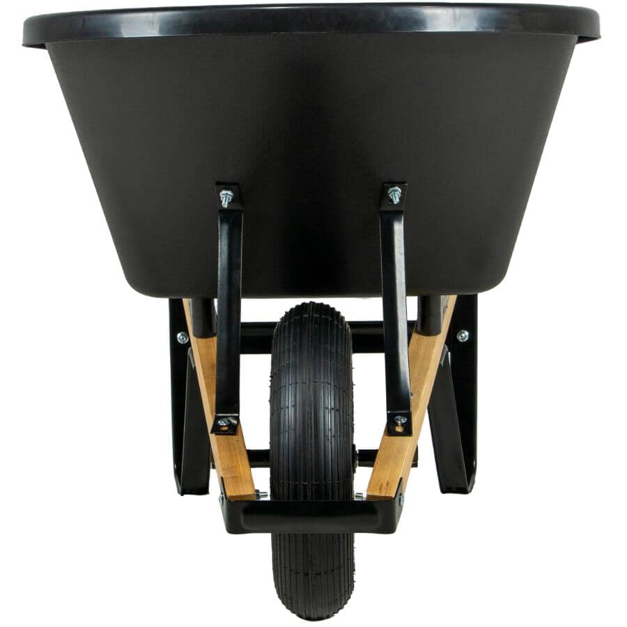 6 Cu. Ft Poly Tray Wheelbarrow