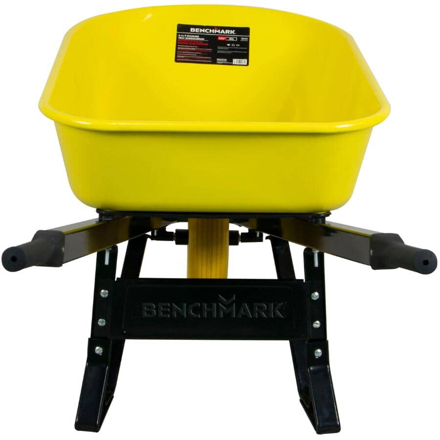6 Cu. Ft Seamless Steel Tray Wheelbarrow
