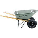 6 Cu. Ft Steel Tray Wheelbarrow with Dual Wheels
