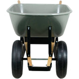 6 Cu. Ft Steel Tray Wheelbarrow with Dual Wheels