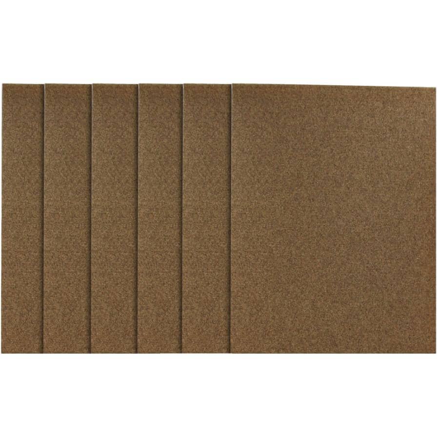 6 Pack 150 Grit 1/4 Sheet Aluminum Oxide Sandpaper