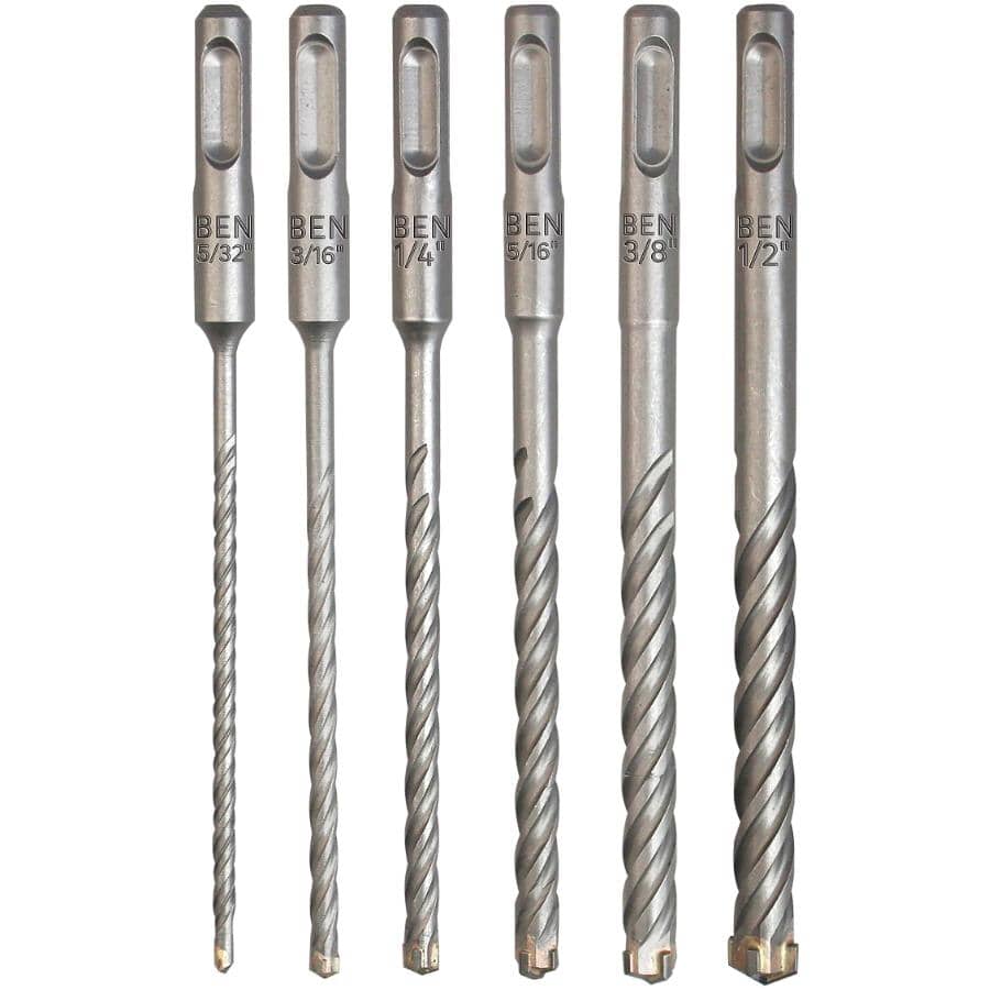 6" SDS PLUS Drill Bit Set - 6 Piece