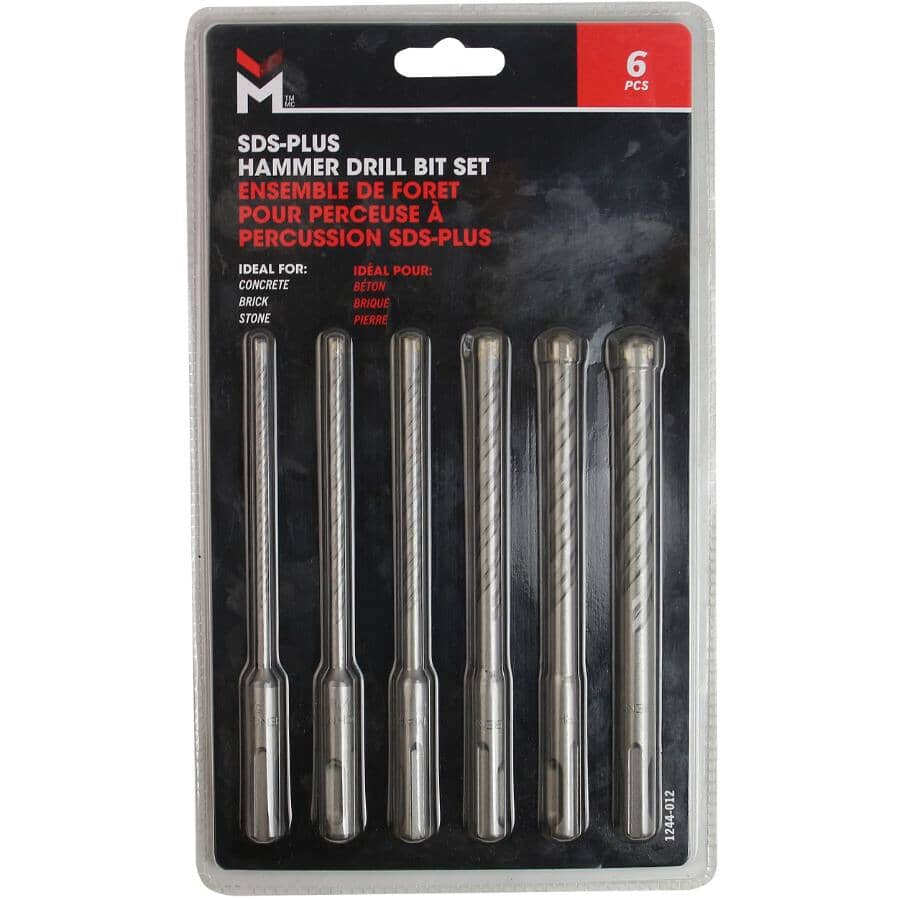 6" SDS PLUS Drill Bit Set - 6 Piece