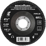 60 Grit 4-1/2" x 7/8" Flap Disc Wheel