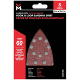 60 Grit Finish and Detail Sandpaper - Aluminum Oxide, 5 Pack
