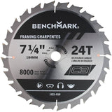 7-1/4" 24 Tooth Carbide Circular Saw Blade - Clock Wise