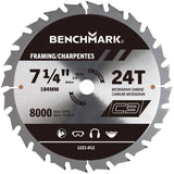 7-1/4" 24 Tooth Carbide Circular Saw Blade - Counter Clock Wise