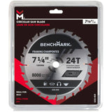 7-1/4" 24 Tooth Carbide Circular Saw Blade - Clock Wise