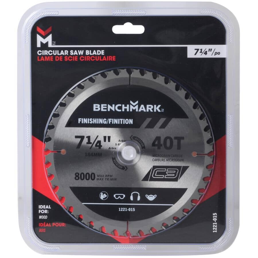 7-1/4" 40 Tooth Carbide Circular Saw Blade