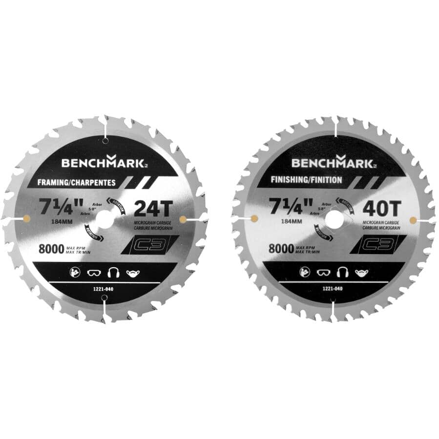 7-1/4" Circular Saw Blade Set - 2 Pack
