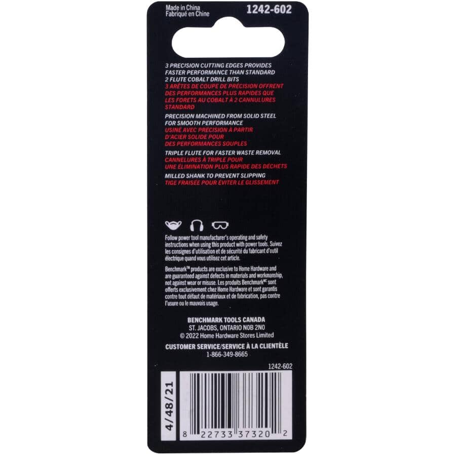 7/32" Cobalt Drill Bit - 3 Flute