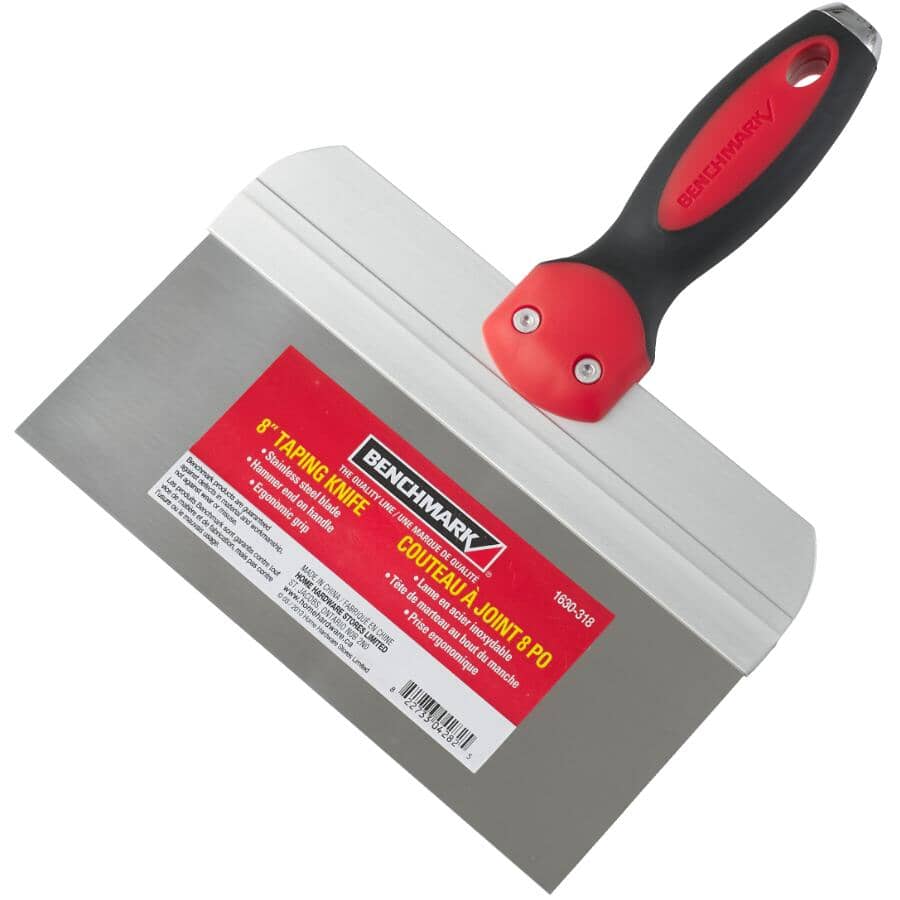 8" Stainless Steel Ergonomic Drywall Taping Knife
