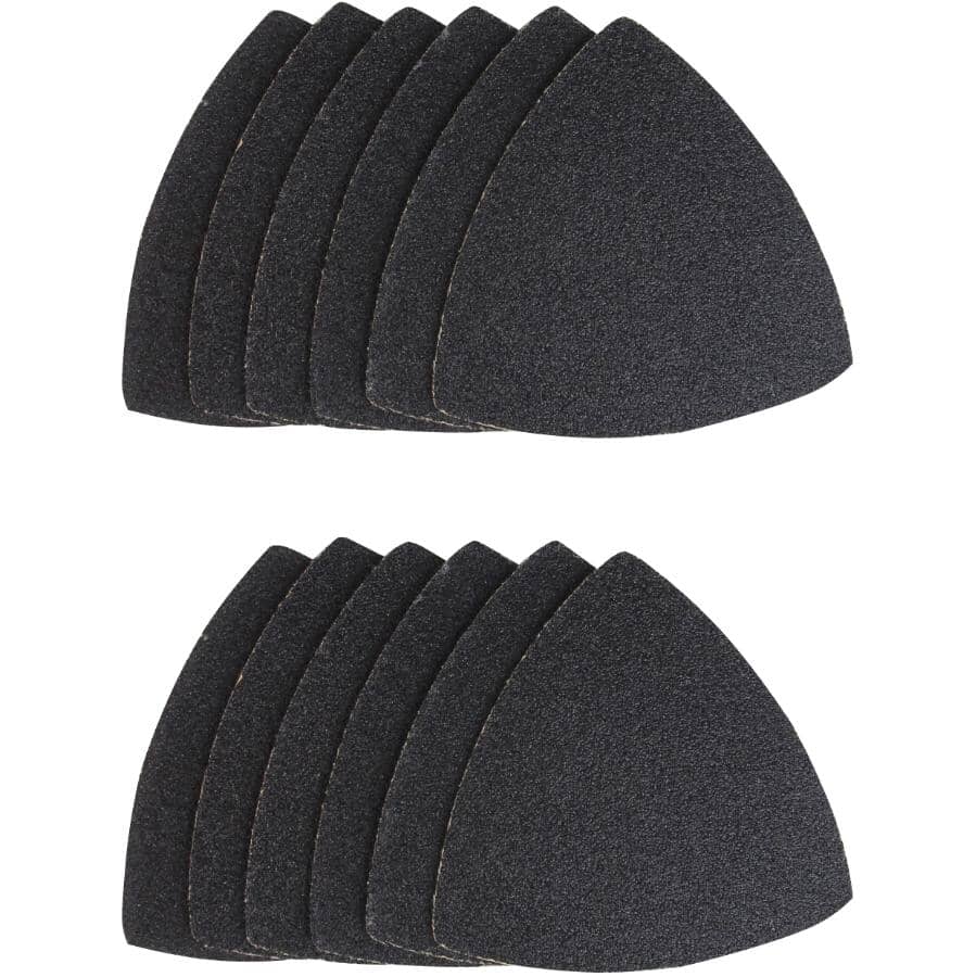 80 Grit 3-1/4" Triangle Sandpaper - 12 Pack