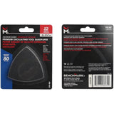 80 Grit 3-1/4" Triangle Sandpaper - 12 Pack