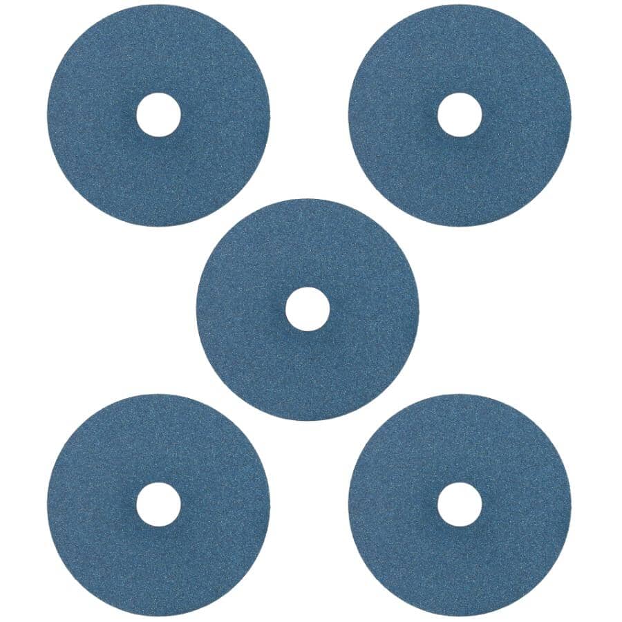 80 Grit 5" x 7/8" Resin Fibre Discs - 5 Pack
