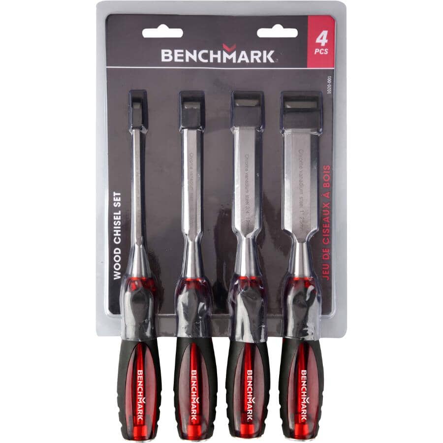 Beveled Edge Wood Chisel Set - 4 Piece