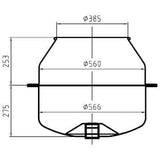 Cement Mixer - 17/25 HP, 4 cu. ft.