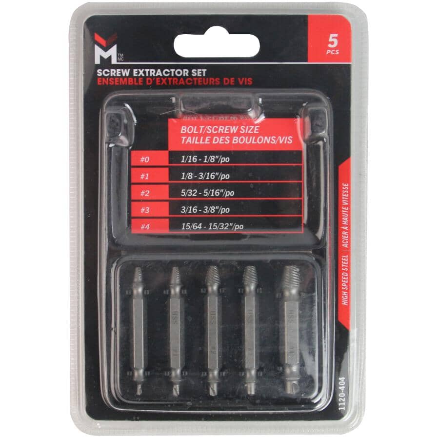 Drill Out Extractor Kit - 5 Piece
