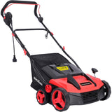 Electric Lawn Push Dethatcher & Scarifier - 13 Amp
