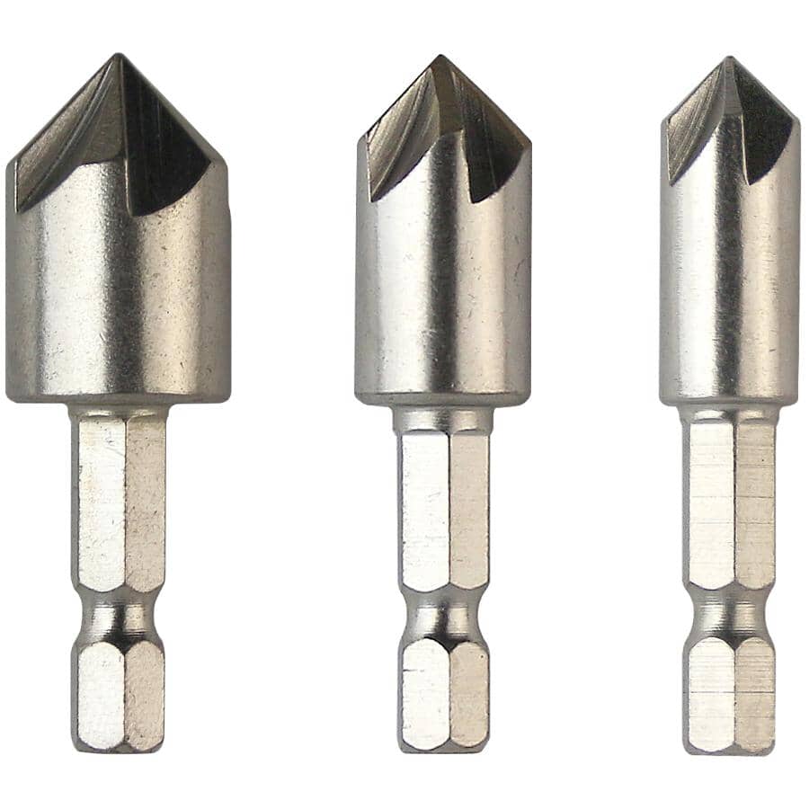 High Speed Steel Wood / Metal Countersink Set - Quick Connect, 3 Piece