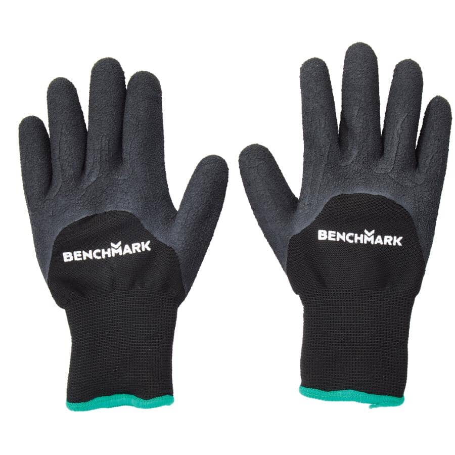 Lined Latex/Polyester Nitrile Coated Work Gloves, Medium