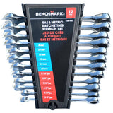 Metric & SAE Ratchet Wrench Set - 12 Piece