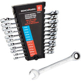 Metric & SAE Ratchet Wrench Set - 12 Piece