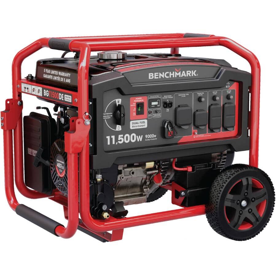 Portable Dual Fuel Generator - with Remote Start, 11500W 76-80dB