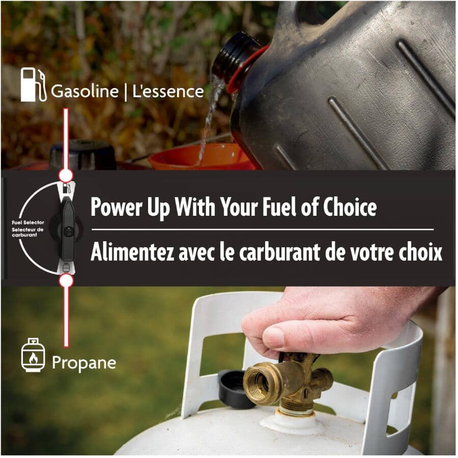 Portable Dual Fuel Generator - with Remote Start, 11500W 76-80dB