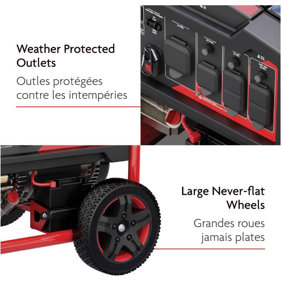 Portable Dual Fuel Generator - with Remote Start, 11500W 76-80dB