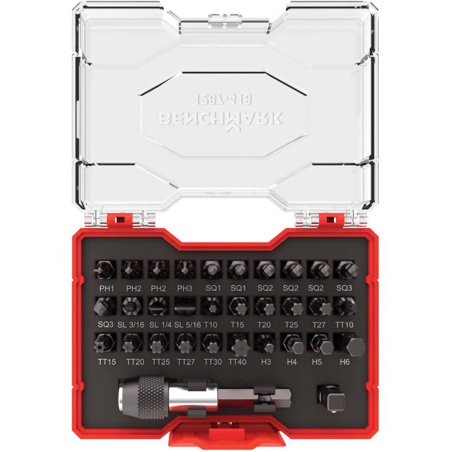Power Drill & Driver Bit Set - 32 Piece & Case