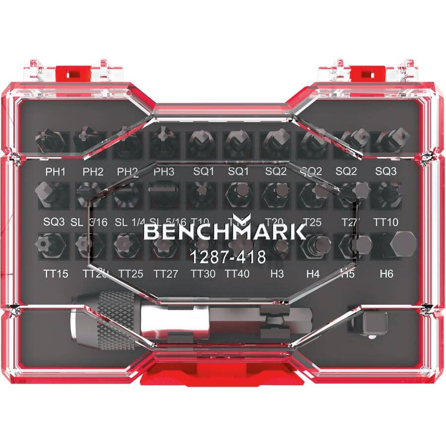 Power Drill & Driver Bit Set - 32 Piece & Case