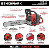 45cc 2-Cycle Chain Saw with 18" Bar