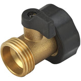 Solid Brass Hose Coupling, with Shut-Off Valve