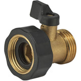 Solid Brass Hose Coupling, with Shut-Off Valve
