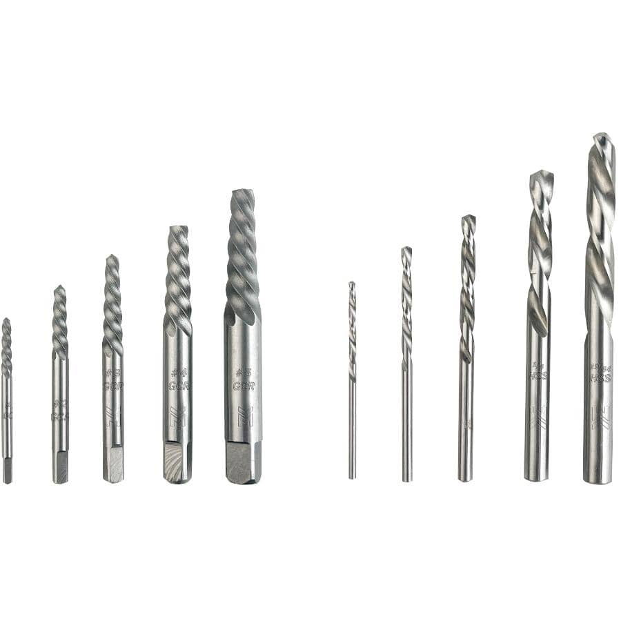 Spiral Screw Extractor & Drill Bit Set - 5 Piece