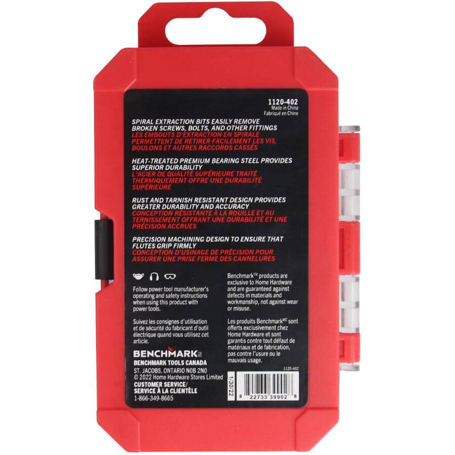 Spiral Screw Extractor & Drill Bit Set - 5 Piece