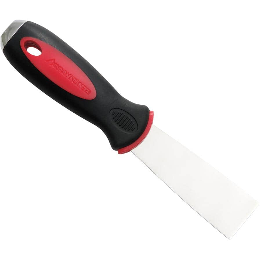 Stiff Putty Knife - with Ergonomic Grip Handle, 1-1/4"