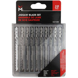 T-Shank Jigsaw Blade Set, Assorted Blade Styles - 10 Piece