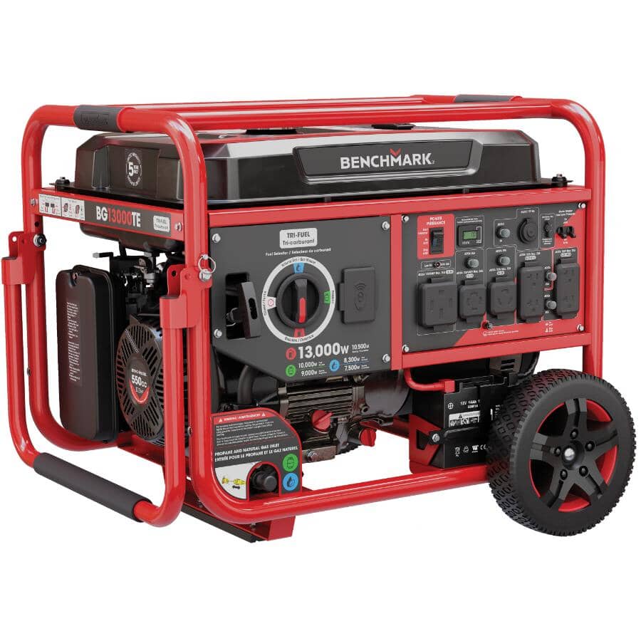 Tri-Fuel Portable Generator with Remote Start - 13000W