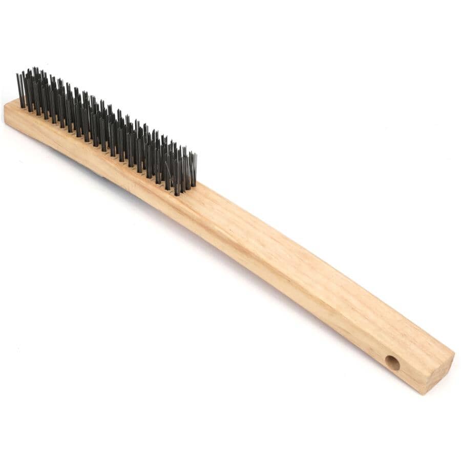 Wire Brush - 4 Rows x 19 Rows, with Handle