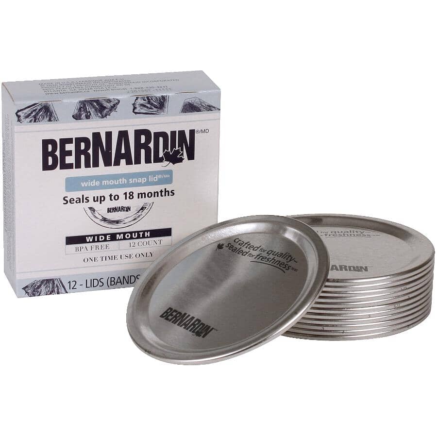 Wide Mason Jar Lids - 12 Pack