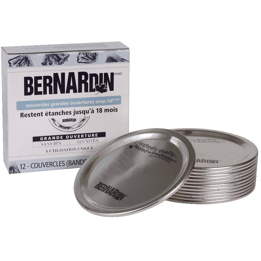 Wide Mason Jar Lids - 12 Pack