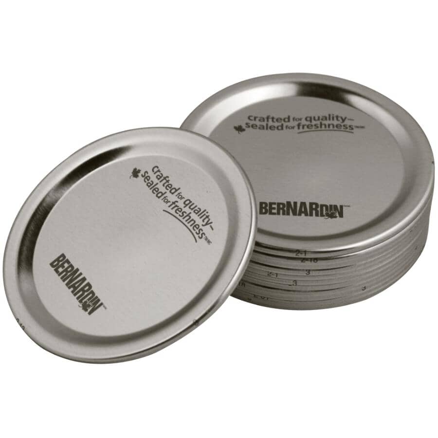 Wide Mason Jar Lids & Bands - 12 Pack