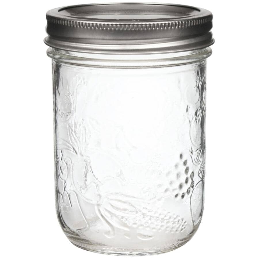 Wide Mason Jars with Lids - 500 ml, 12 Pack