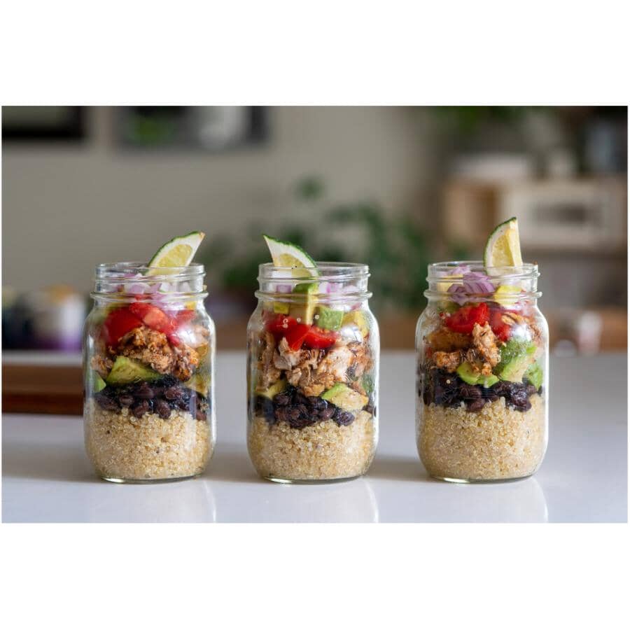 Wide Mason Jars with Lids - 500 ml, 12 Pack