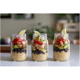 Wide Mason Jars with Lids - 500 ml, 12 Pack